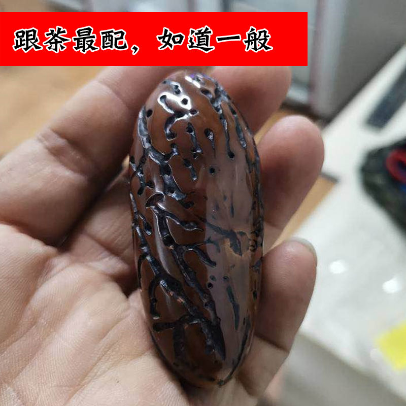 千眼菩提子原籽 超大 精品绿色单颗极大胖果文玩手把件按斤老料sn0636