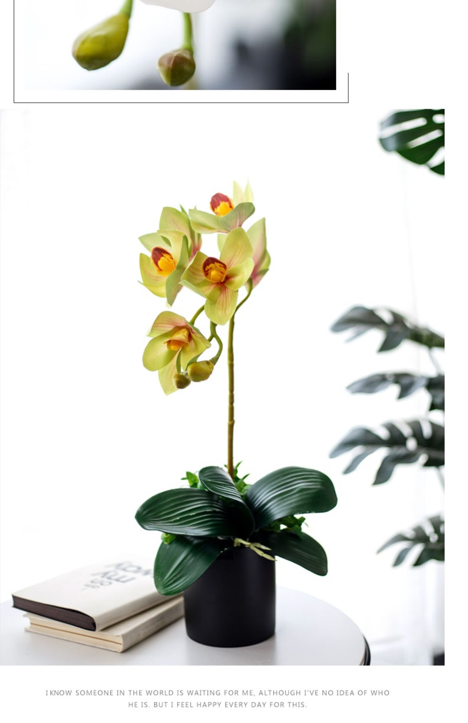 氧颜 仿真花假花花束装饰客厅摆件餐桌家居饰品花瓶插花盆栽摆设 浅