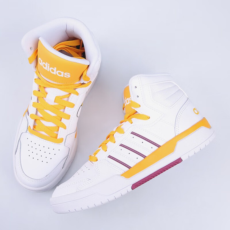 adidas阿迪达斯entrapmid蛋黄哥联名女子耐磨运动鞋高帮休闲板鞋fy