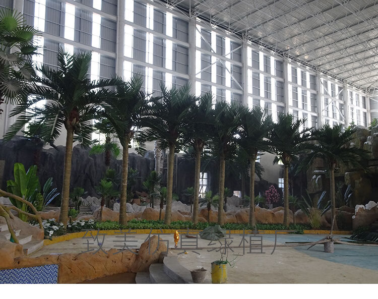 楠花绿坊仿真椰子树叶片棕榈树葵扇叶芭蕉叶香蕉绿叶子假树叶道具钢管