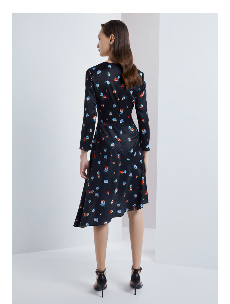 ports宝姿2020新品女装连衣裙ll8d071kpp025 black print 12