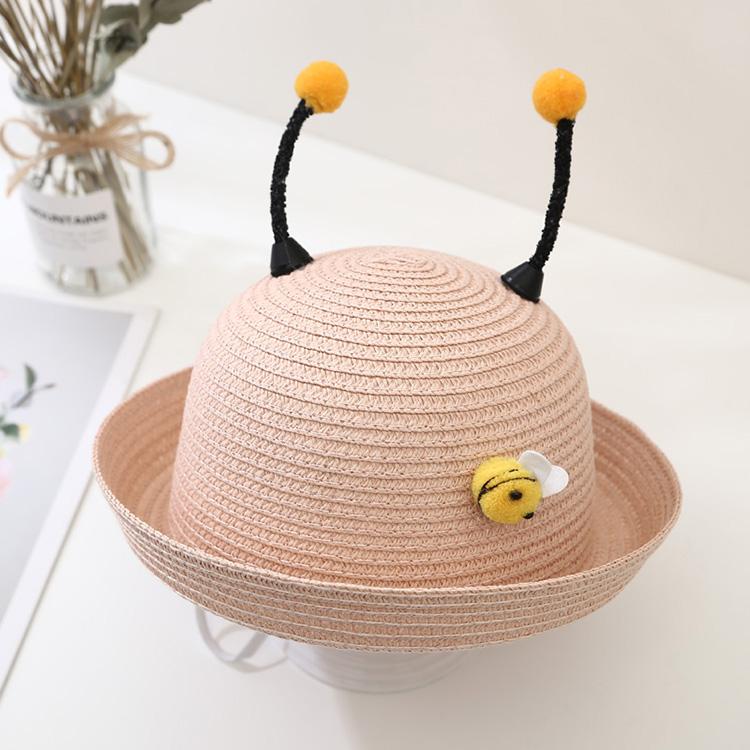 遮阳帽儿童草帽男童遮阳帽宝宝夏天阳帽可爱超萌款防晒女童沙滩帽子潮