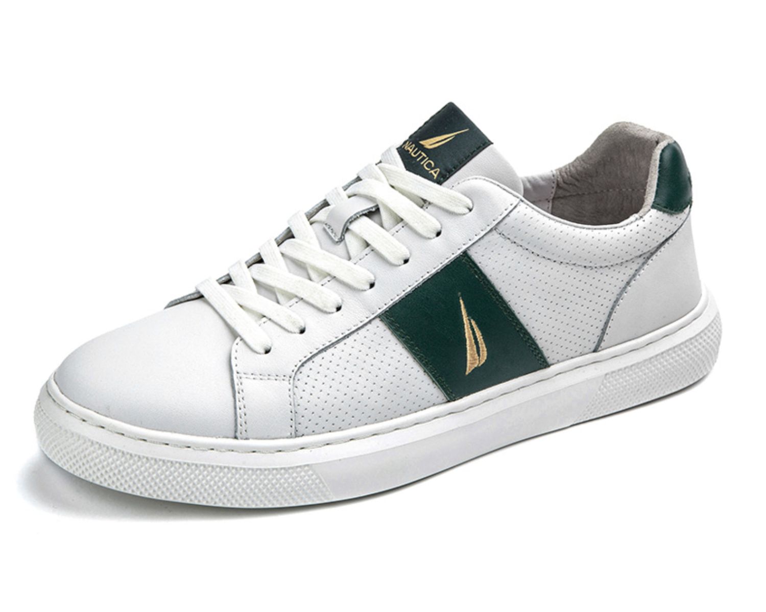 nautica/诺帝卡男2021春季新款运动鞋低帮休闲百搭板鞋xa10310488 白