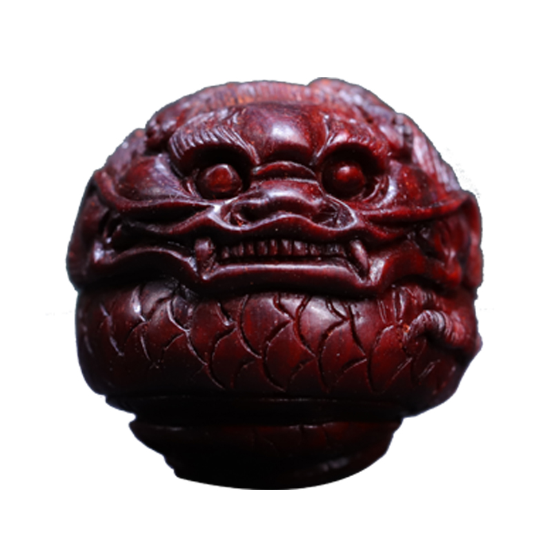 鼎盛福小叶紫檀木雕湘工手工龙生九子手串手把件生肖龙文玩檀木手链