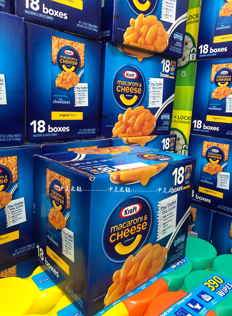 美国kraft macaroni卡夫干酪芝士通心粉原味206g*18盒 意大利面 一箱