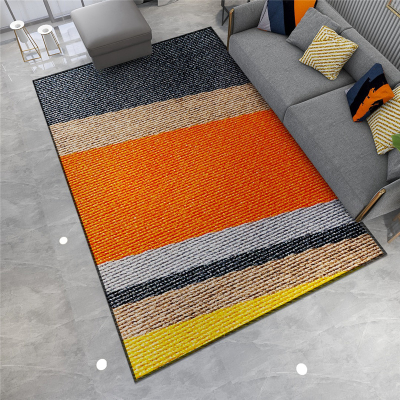 美又好地垫水晶绒几何长方形防滑地垫客厅卧室耐磨耐脏垫子可机洗 h15