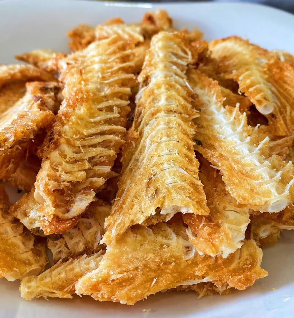 香酥鱼排兆禧酥脆鱼骨头深海烤鱼骨嘎嘣脆即食青岛特产休闲零食香酥鱼