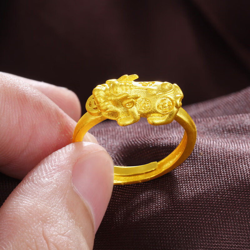 黄金貔貅戒指图片大全图片