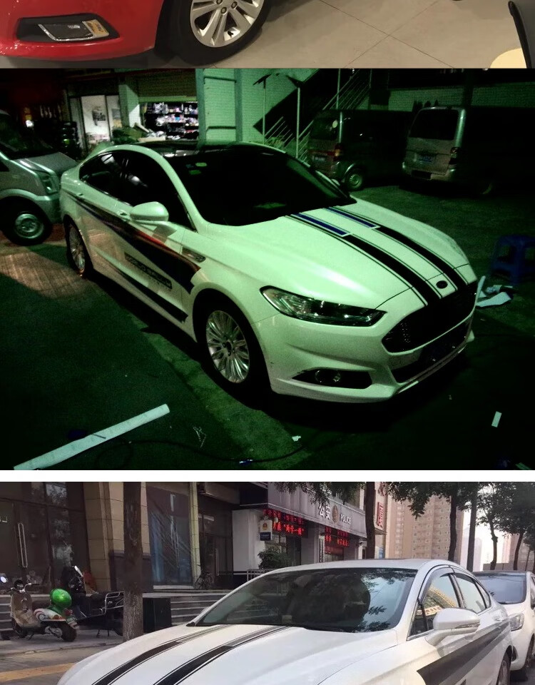 22款福特蒙迪欧拉花适用于福特新蒙迪欧车身贴纸 汽车