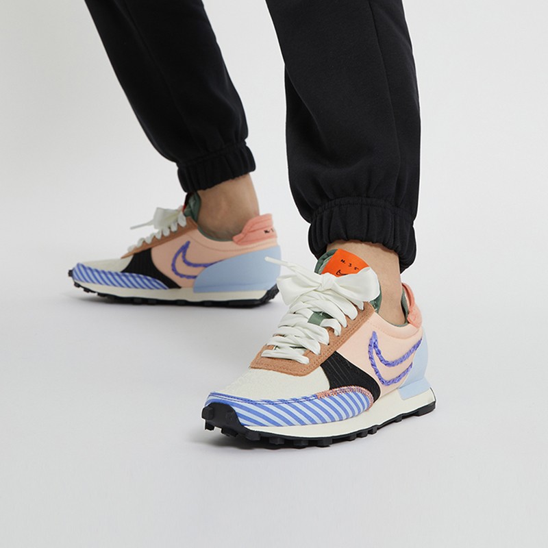 潮耐克nikedaybreaktype休闲运动解构男女鞋白粉华夫鞋白蓝绿白粽复古