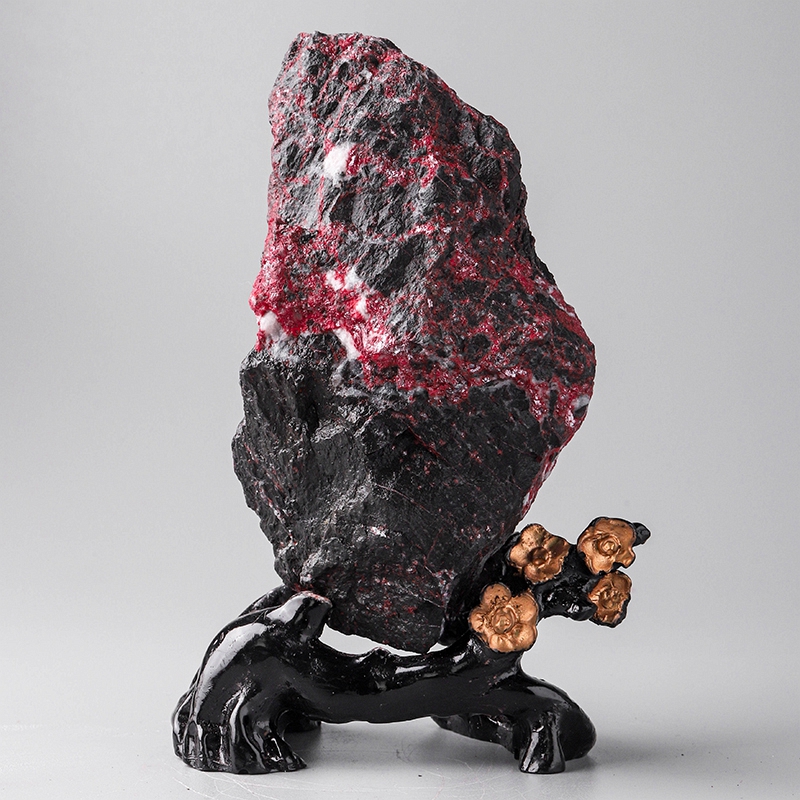 辰世原矿石朱砂摆件天然朱砂中式客厅玄关辰砂乔迁新居开业送礼装饰品