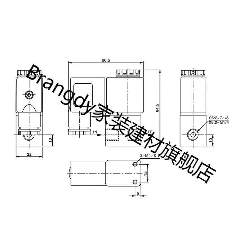 气动阀二位二通电磁阀2v02508电子阀24v气阀开关220v常闭控制阀2v0
