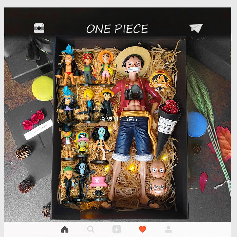 海贼航海王手办送男生男朋友兄弟生日礼品路飞车载摆件超大型索隆盲盒