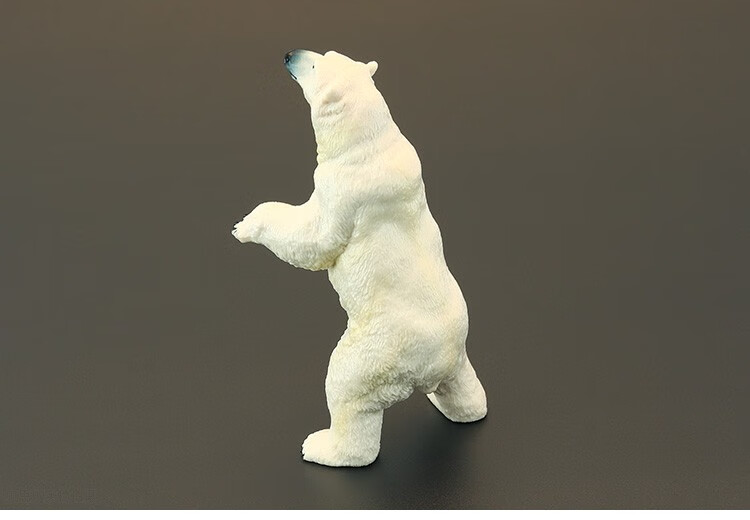 实心儿童仿真动物玩具模型 北极熊 白熊极地动物食肉认知礼物摆件