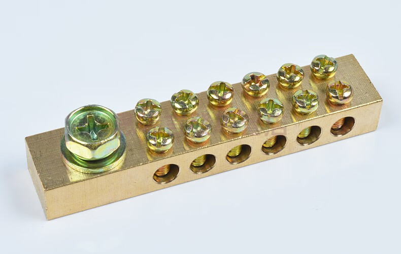 12x18接地铜排双排接线端子地线排6孔地排零地排配电箱接地端子钜惠