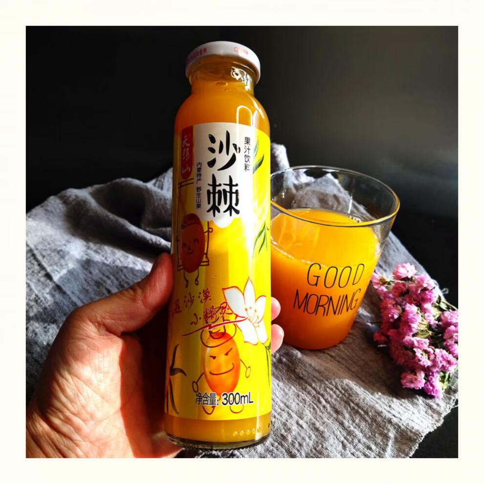内蒙特产天拜山沙棘果汁饮料赤峰特产沙棘汁山里红果汁沙果汁 沙棘汁