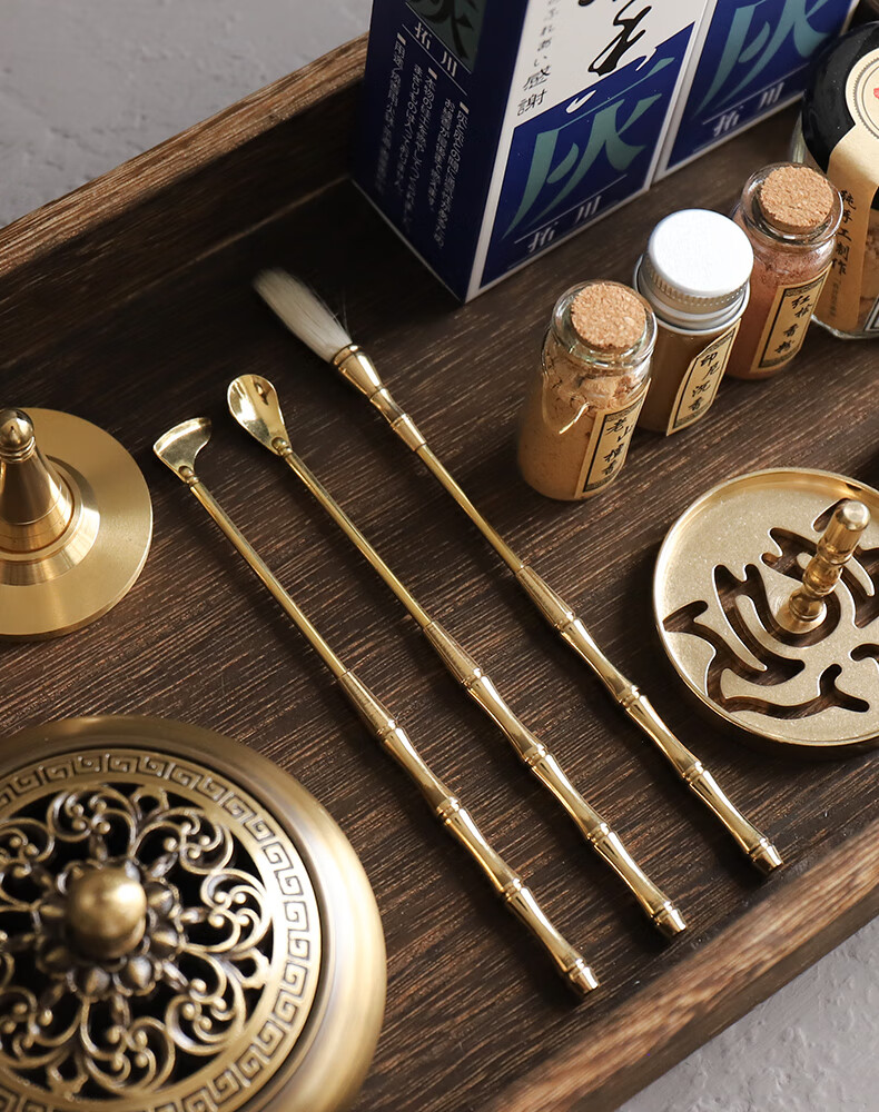 升级工具入门铜香道套装用品香篆沉香檀香粉制作塔香打篆熏香炉生日