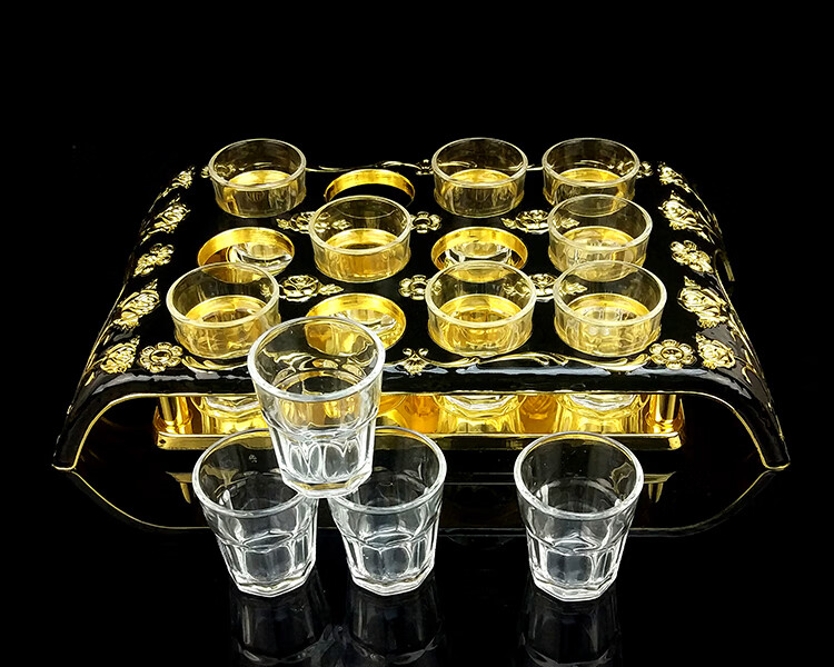 欧式ktv金属纸巾盒合金果盘支架 ktv摆台用品包厢台面摆件果盘座 带钻