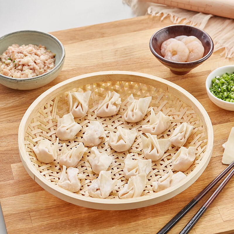 吉祥馄饨小馄饨云吞小混沌虾仁口味组合早餐食冷冻鲜肉小馄饨120g6袋