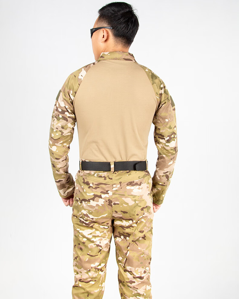 原创蛙人服上衣男春秋冬季mc迷彩服户外运动透气舒适cp迷彩上衣165cm