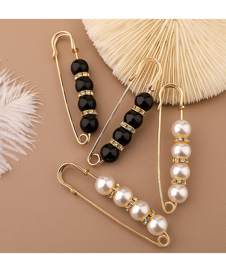 扣裤夹裙子大了改小连衣裙收腰神器女 白色珍珠回形针单个装【图片