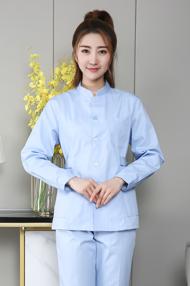 养老护理员服装秋冬季养老院护工工作服立领长袖口腔足疗护士护工工作