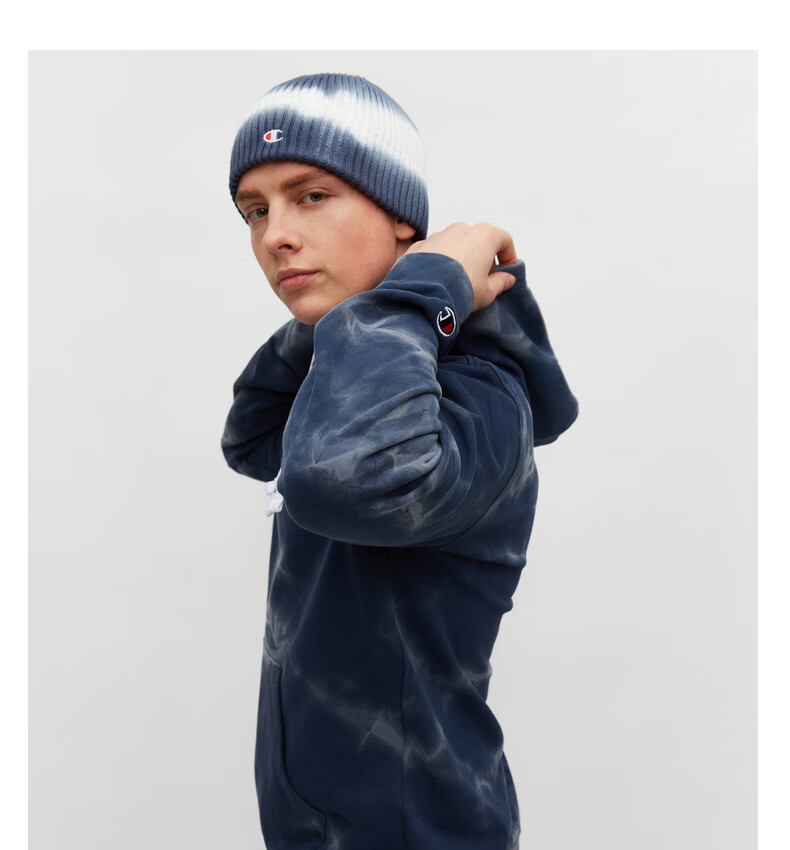 champion冠军卫衣2021春夏新款刺绣小logo扎染卫衣连帽跳跃无性别 深