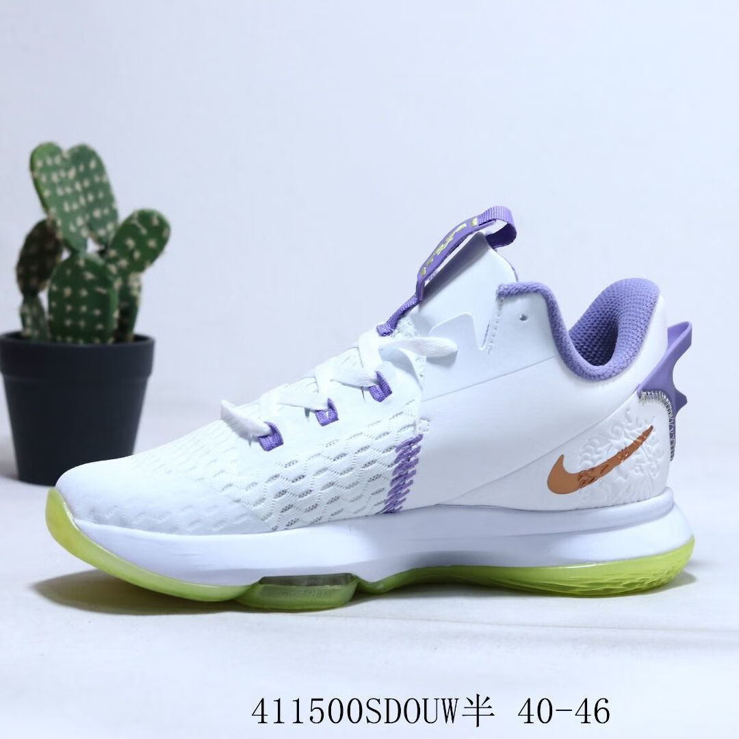 lebron witness 5 詹姆斯见证5代篮球鞋 学生实战气垫男女运动鞋 白色
