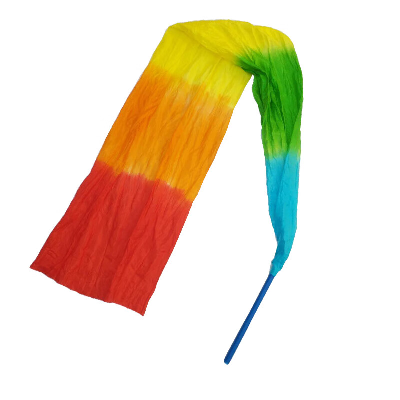 sichler 彩带跳舞体操艺术舞蹈彩绸丝带五色带棒长飘带儿童春英广场舞