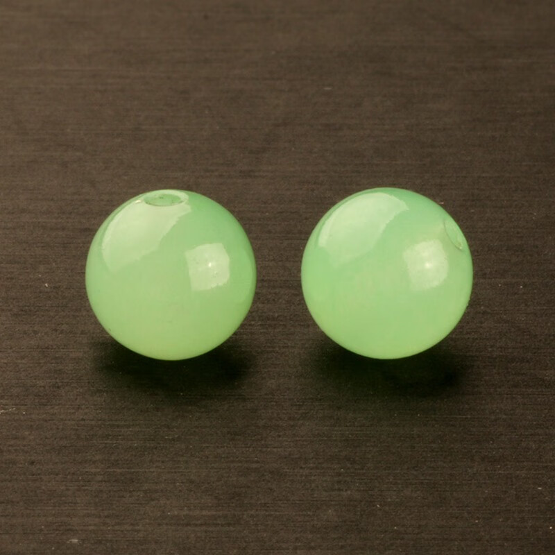 情冰 苹果绿 玉髓散珠半成品 绿色石英岩质玉髓串diy手工配件 苹果
