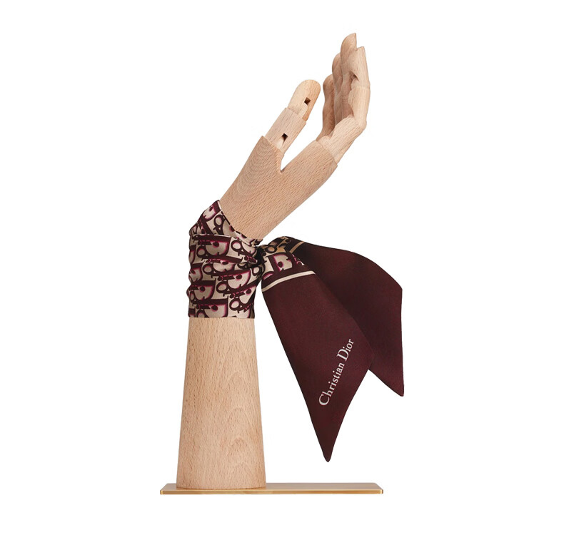 dior/迪奥 丝巾 束发带 老花款 字母logo 酒红色老花【图片 价格 品牌