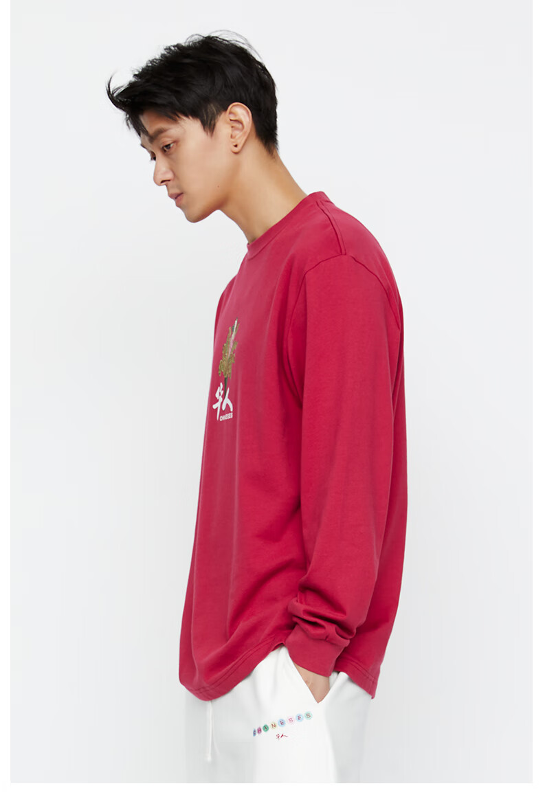 【clot clottee】女子人像印花长袖t恤华人系列玫红色 陈冠希主理 暗