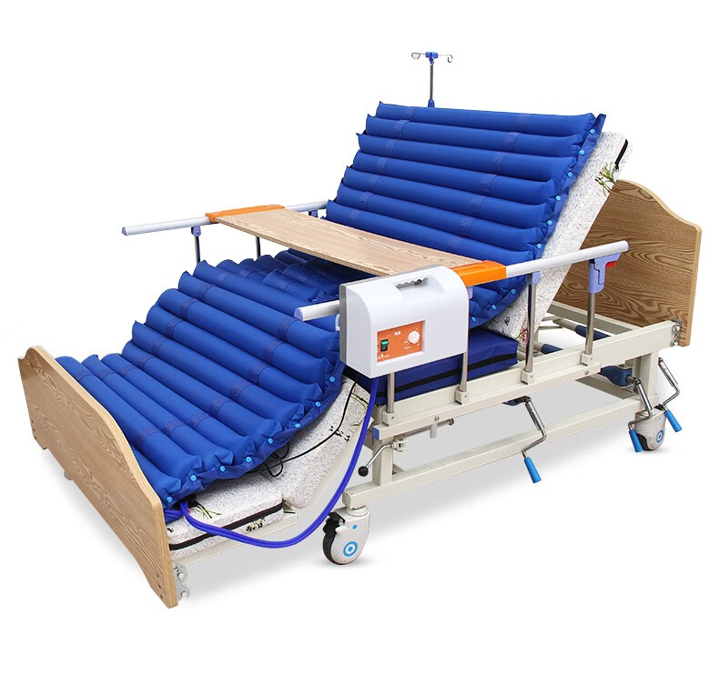 瘫痪病人护理床家用多功能老年人医疗床11加宽翻身床带便孔d款中曲木