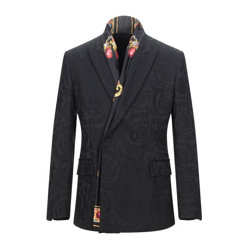 范思哲versace西装上衣男士奢侈品西装 black 46 (suit)【图片 价格