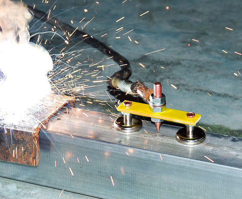 电焊搭铁神器强磁钣金修复机电焊机地线接地打铁线磁铁焊接搭铁头五金