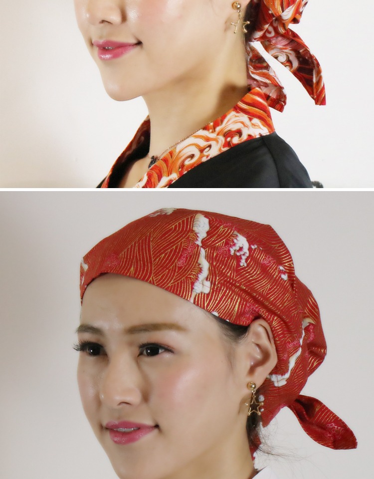 日式服务员头巾日本韩国料理寿司店餐厅烤肉店厨房厨师炒菜包头帽