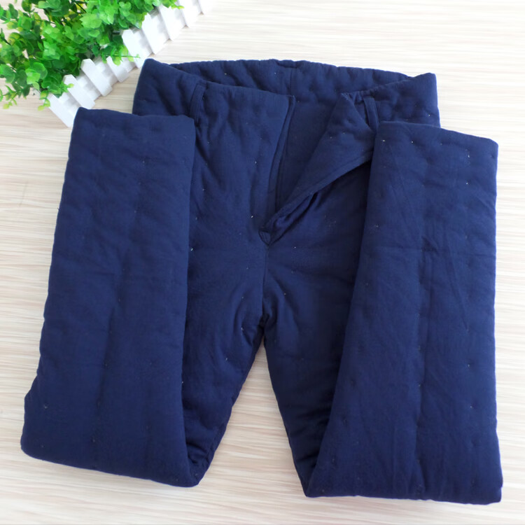 纯手工棉花裤中老年男女高腰深档加厚棉裤保暖棉裤冬装老式棉裤 灰色