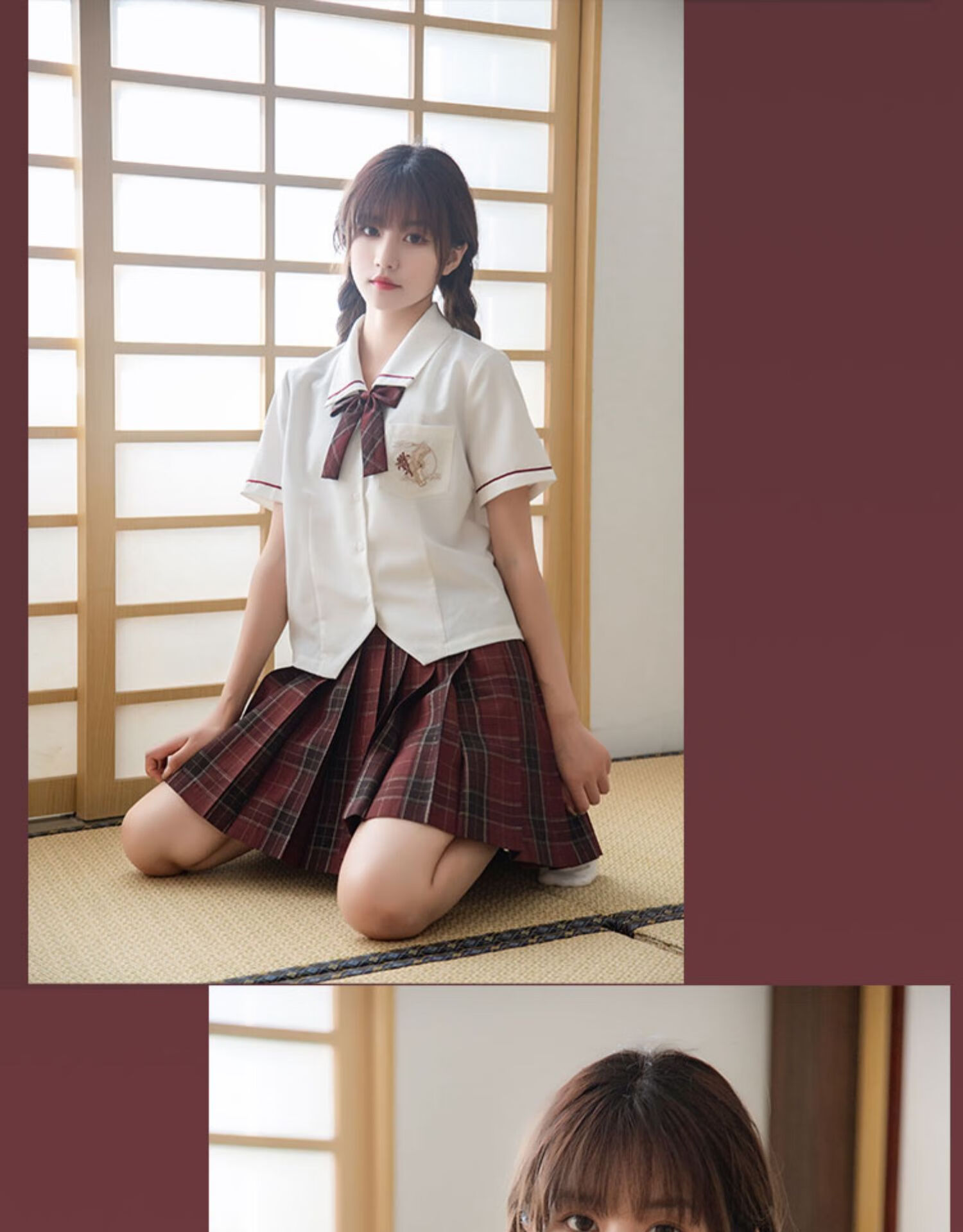 国王与夜莺jk制服渡忘川原创正版红色格裙少女夏金线短裙子48cm拍下15