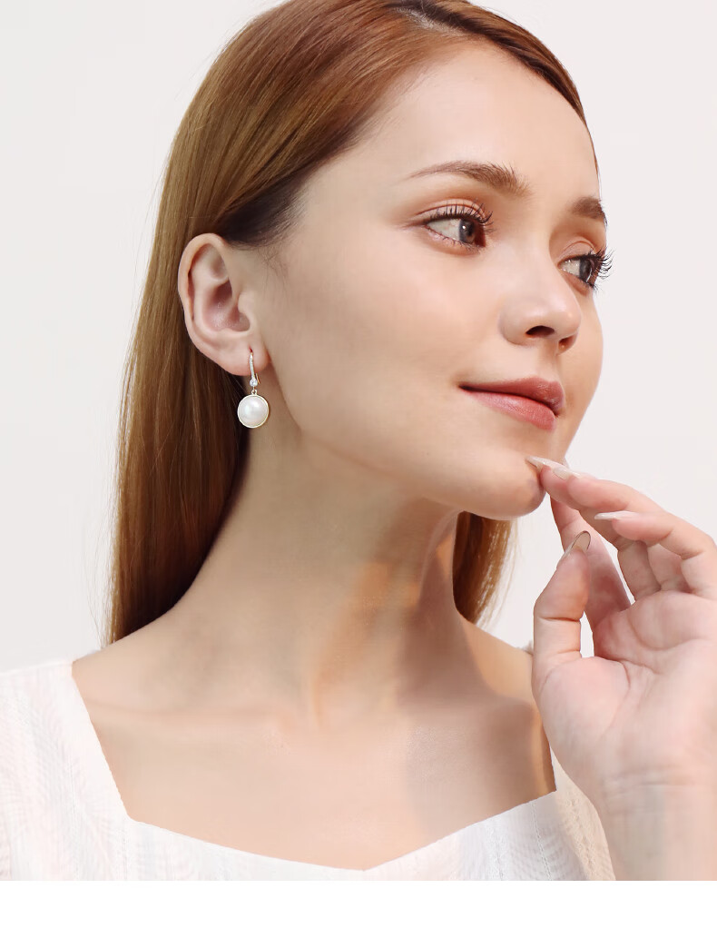 淡水珍珠耳环2020年新款潮耳饰女个性设计感镶钻耳钩气质奢华耳坠 耳