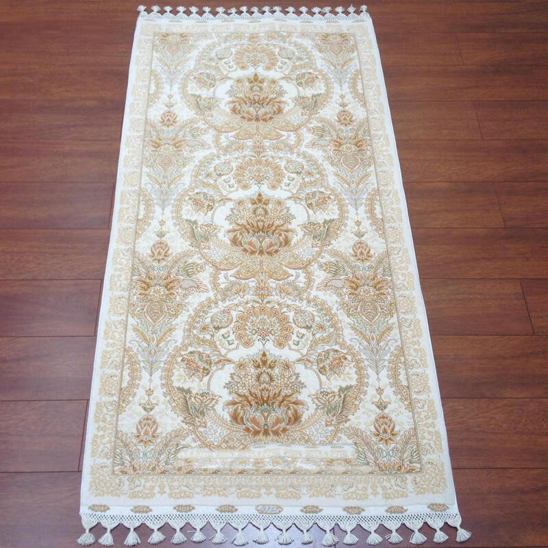 毯译 出口波斯新中式高道数真丝加羊毛手工丝毛地毯 60x125厘米