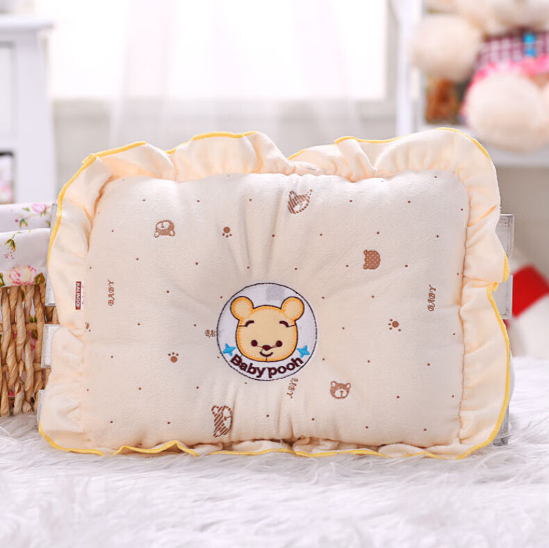 婴儿枕头儿童枕头宝宝枕头棉花枕头芯02岁天蓝卡灵奇白兔棉芯定型枕长