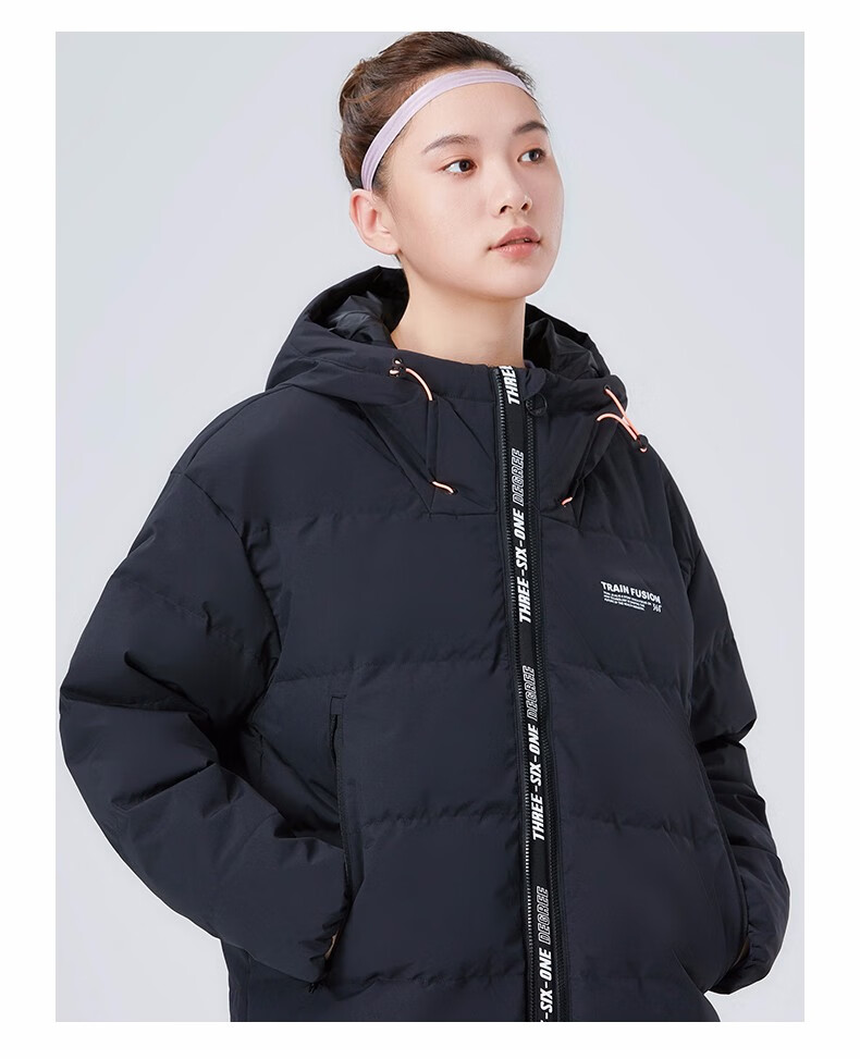 361度羽绒服女短款加厚保暖冬装新款韩版连帽舒适羽绒衣外套女装基础