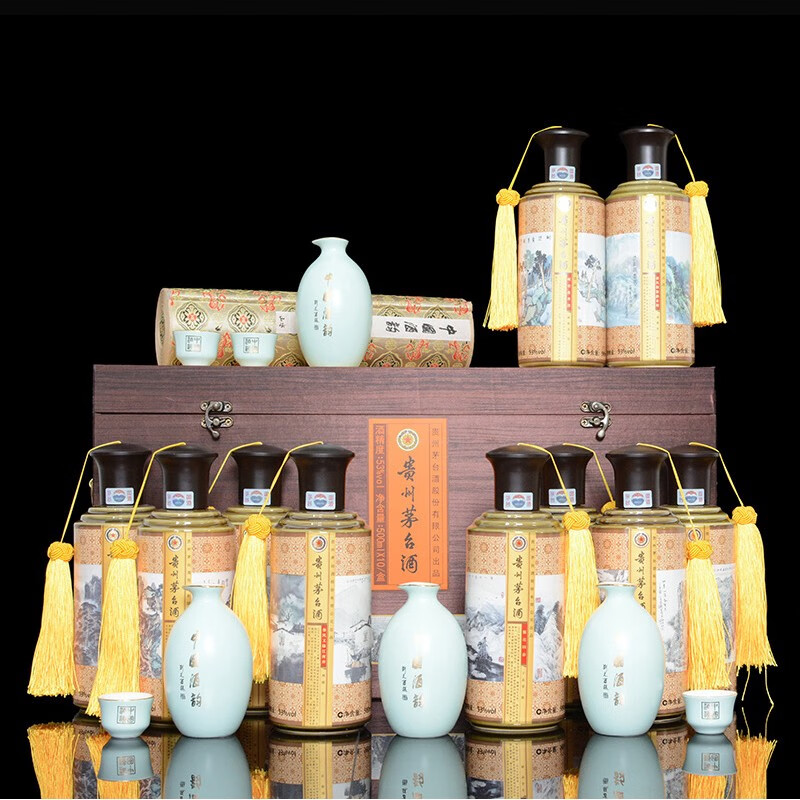 贵州茅台酒茅台收藏套装酱香型白酒53度茅台十大爱情故事500ml10瓶