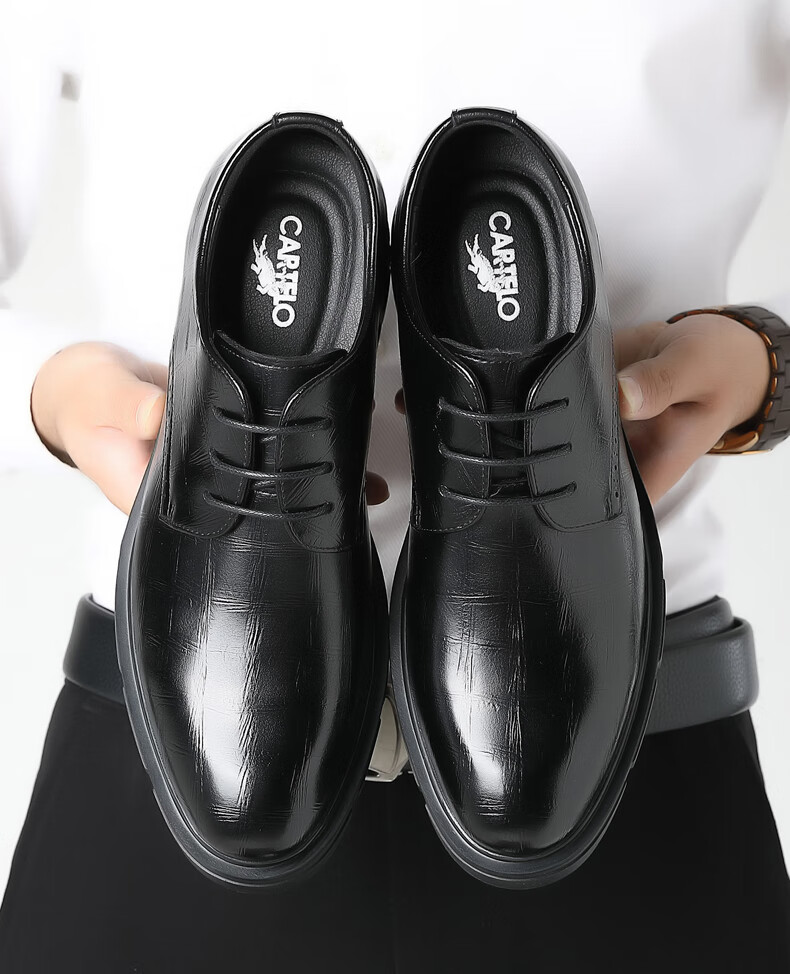 男士增高皮鞋男真皮商务正装5cm厚底隐形内增高男鞋8cm英伦风10cm增高