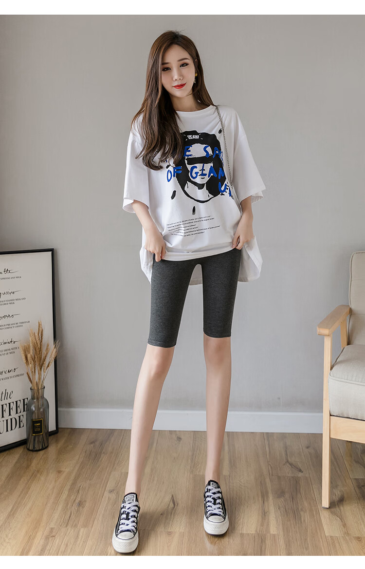 户外情侣约会】夏季户外莫代尔五分打底裤女免脱安全裤约会方便裤打穿