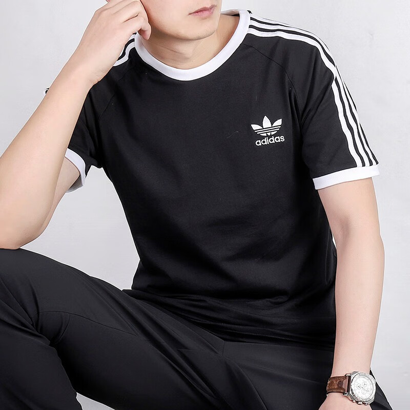 adidas/阿迪达斯三叶草 3-stripes tee男子运动短袖t恤gn3501 gn3494