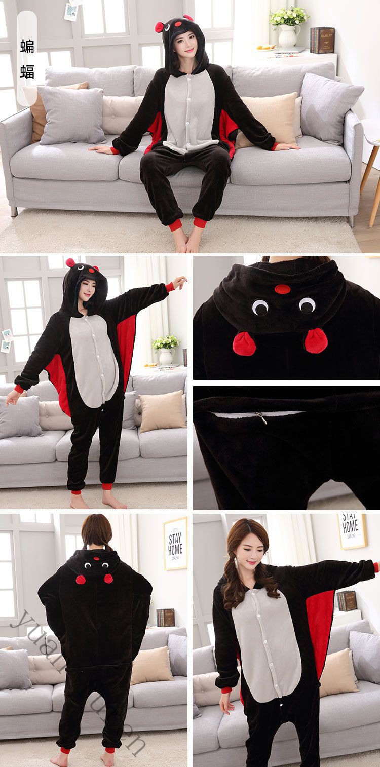 动物睡衣连体卡通春秋冬季儿童小兔子卡通动物连体睡衣男女情侣亲子装