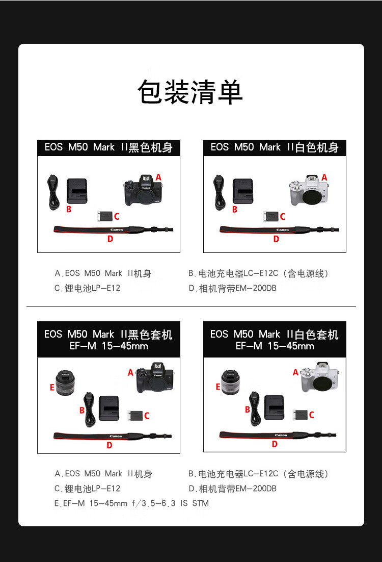 佳能canoneosm50markii