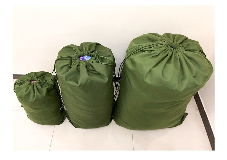 搬家编织袋加厚物流周转分拣集包麻袋 军绿色帆布75cm*120cm【图片