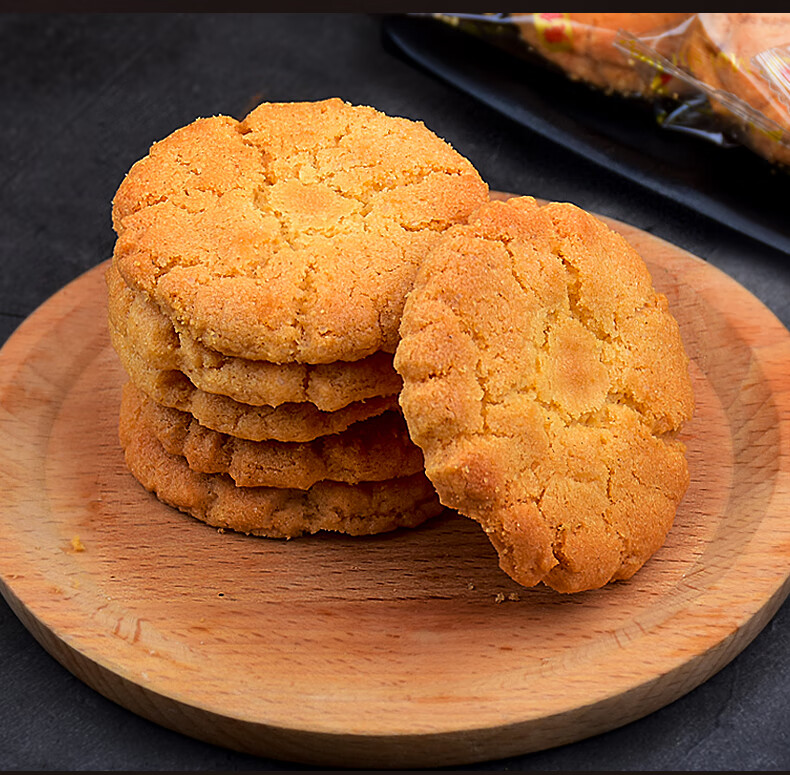美食老式糕点心原味饼干400g休闲食品零食小吃下午茶佛山功夫桃酥400g